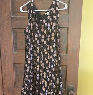 Madison Black and Pink Polka Dot Dress